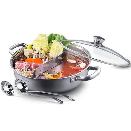Nồi lẩu Inox 2 ngăn Lock&Lock 28cm LCM2288