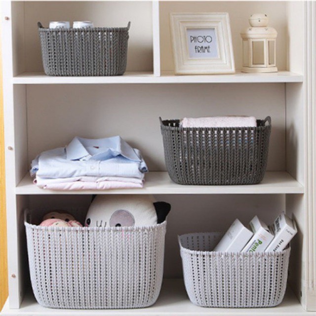 Rổ mây đan bằng nhựa 3 cỡ phong cách Hàn Quốc, cam kết hàng đúng mô tả, chất lượng đảm bảo an toàn đến sức khỏe người sử dụng