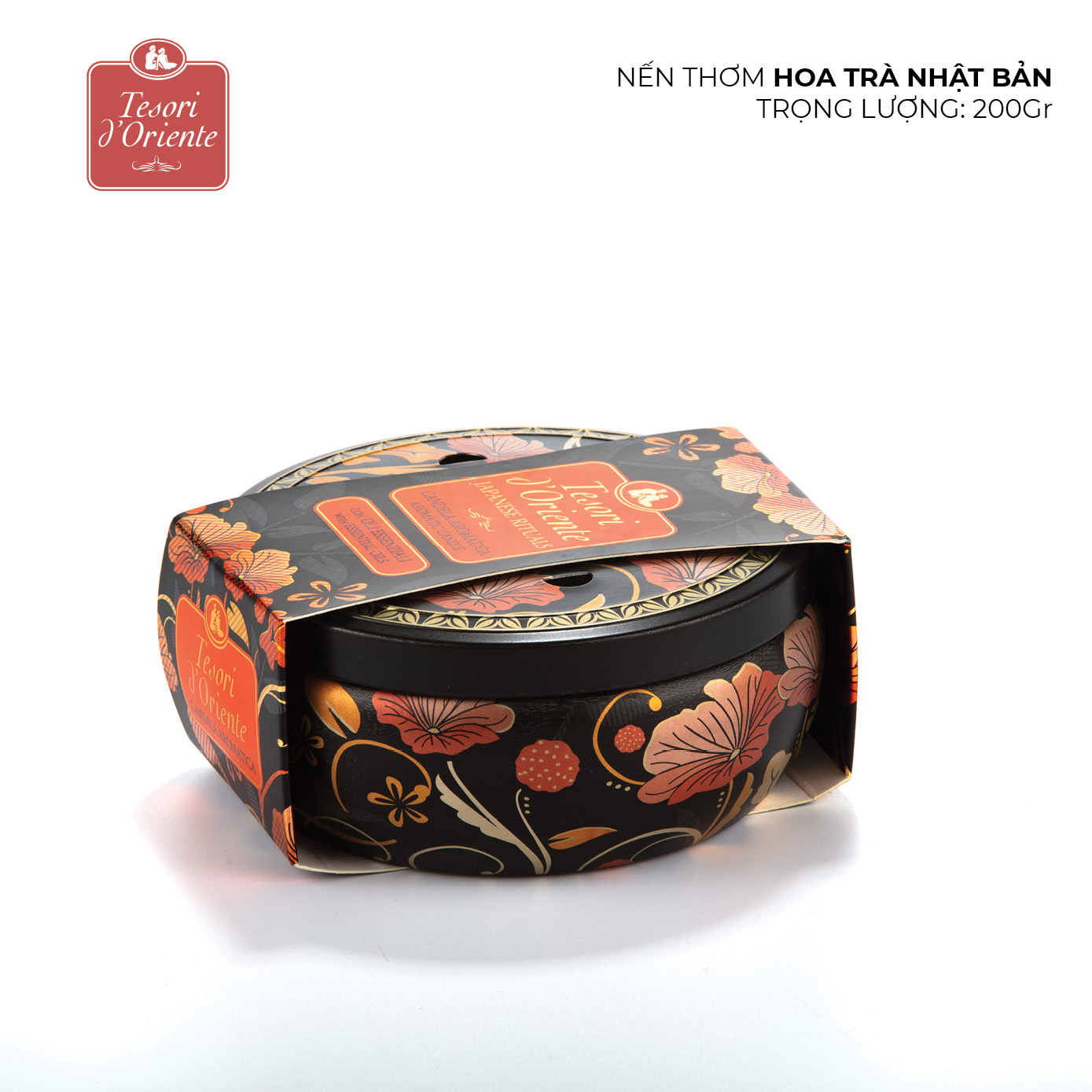 Nến thơm phòng Tesori d'Oriente Hoa trà Nhật Bản 200gr