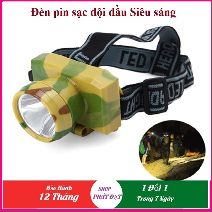 Đèn pin đeo đầu sạc pin siêu sáng - Đèn pin đội đầu siêu sáng mini cao cấp đèn pin đèn đội đầu đèn đeo trán