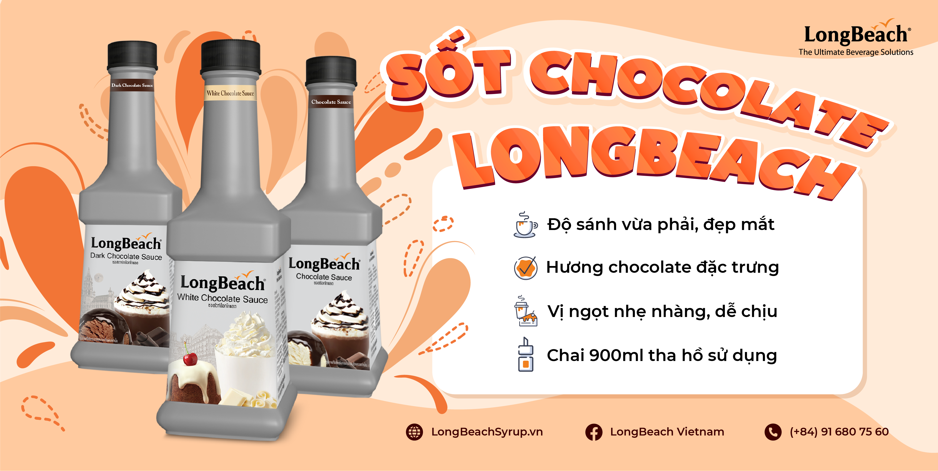 Sốt Caramel LongBeach 900ml