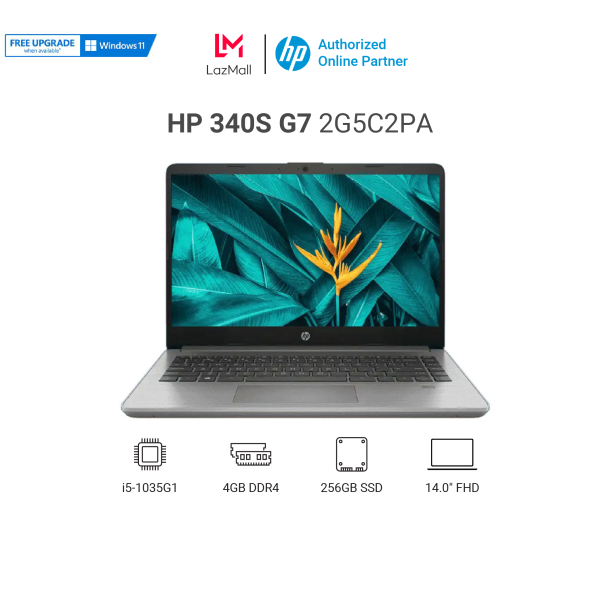 [VOUCHER 1 TRIỆU] Laptop HP 340s G7 (2G5C2PA) i5-1035G1 | 4GB RAM | 256GB SSD | Intel UHD | 14.0 FHD | Win 10 | Xám