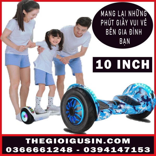 Xe tự cân bằng 10inch Màu rằn ri 3D / có video test / Đồng hành và bảo hành 2 năm cũng Gia đình Việt <3