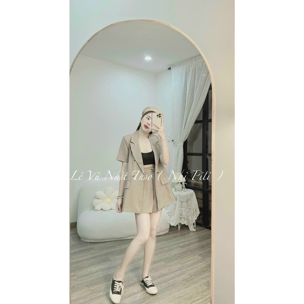 Set vest 4 cúc cộc tay Bigsize gọn dáng (60-90Kg) MS408