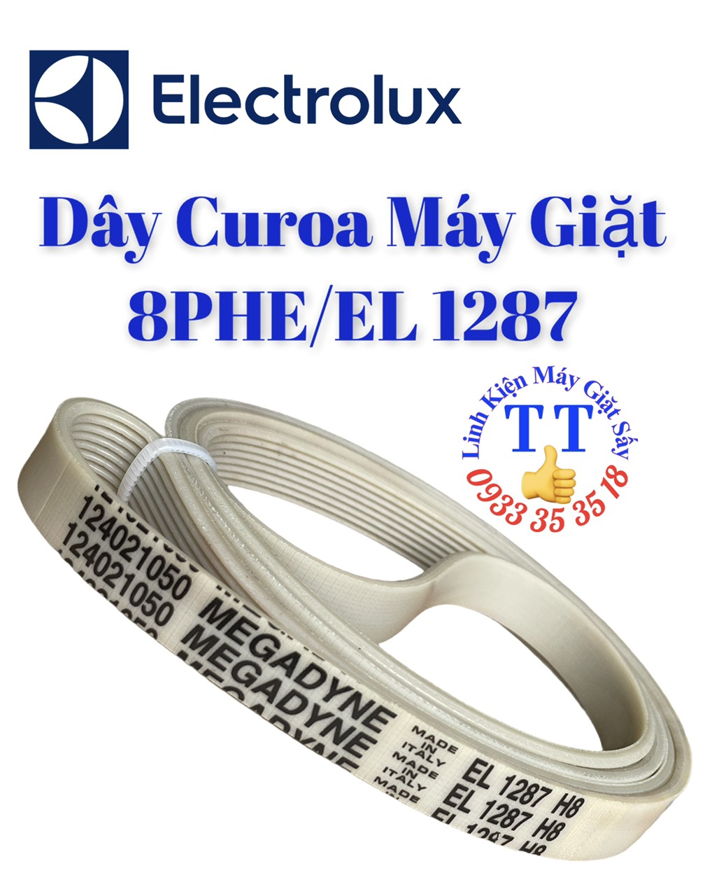 [HCM]DÂY CUROA 1287 MÁY GIẶT ELECTROLUX