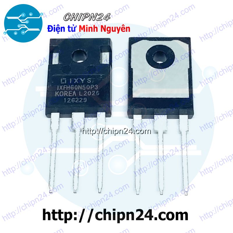 [1 con] (KT1) Mosfet IXFH60N50 TO-247 60A 500V Kênh N (IXFH60N50P3 60N50)