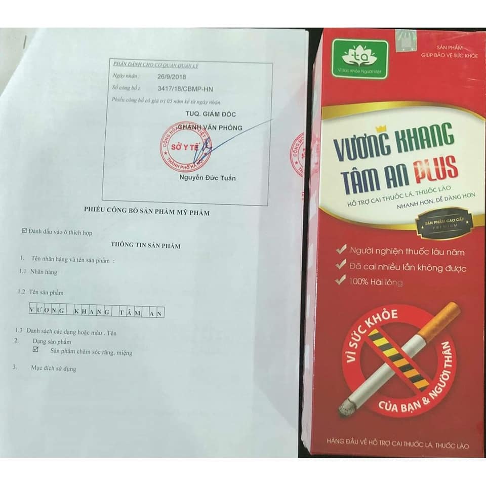 Cai Thuoc Lá Vương Khang Tâm An Plus
