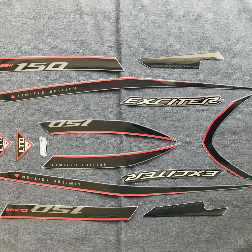 [SALE SỐC]BỘ TEM 3 LỚP NHƯ ZIN CHO YAMAHA EXCITER 150CC MẪU ZIN LIMITED EDITION CAO CẤP CHỐNG NƯỚC( BẢN GIỚI HẠN MÀU ĐEN ĐỎ )