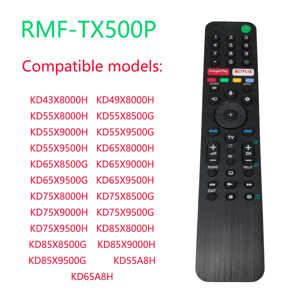 New replacement rmf-tx500p is suitable for sony tv remote control with voice control netflix google play can be compatible with rmf-tx310p