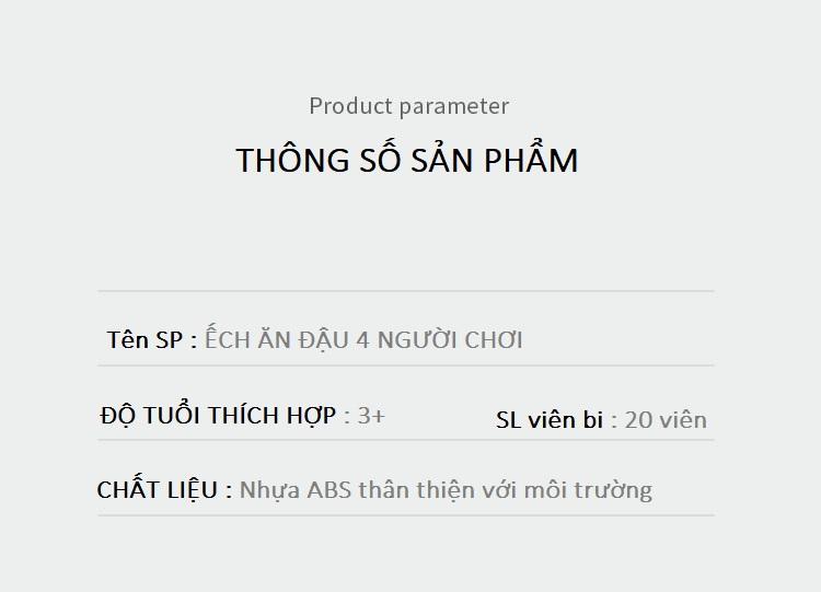 Đồ chơi ếch ăn đậu 4 người chơi vui nhộn cho bé