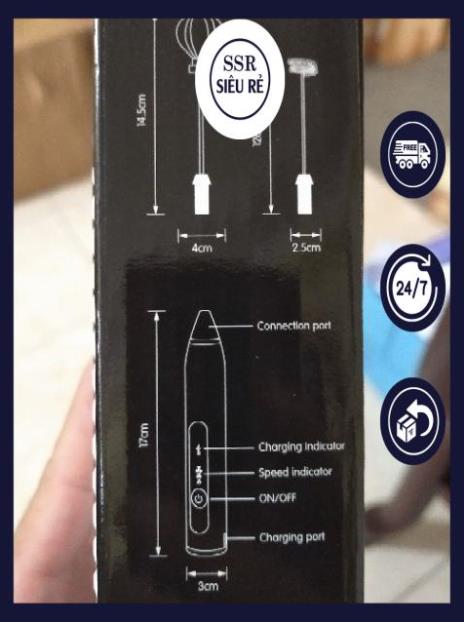 Máy Tạo Bọt Cà Phê Đánh Trứng Dùng Pin Sạc Cổng USB