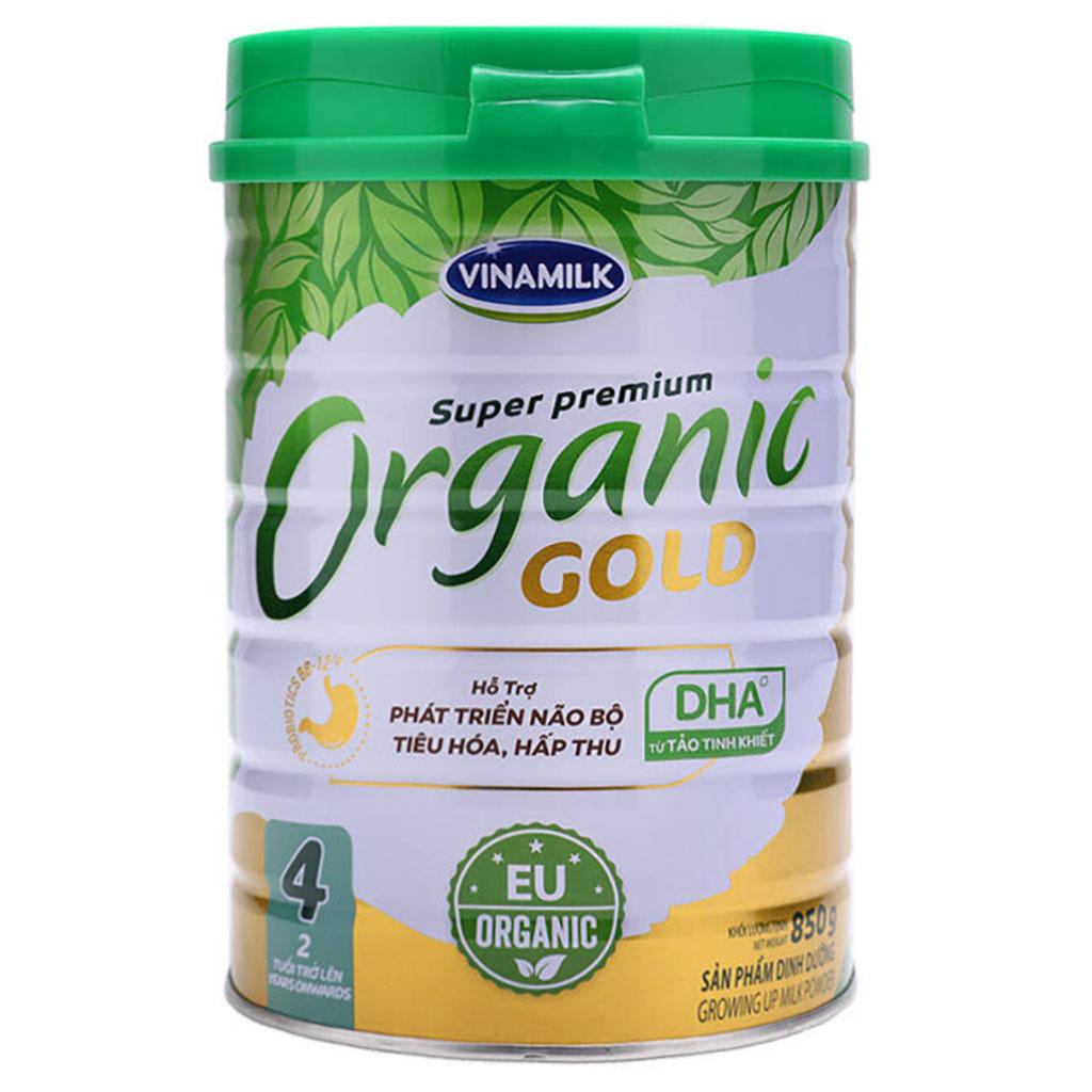 Sữa Bột Vinamilk Organic Gold 4 - Hộp 850g (Dành cho trẻ từ 2 tuổi trở lên)