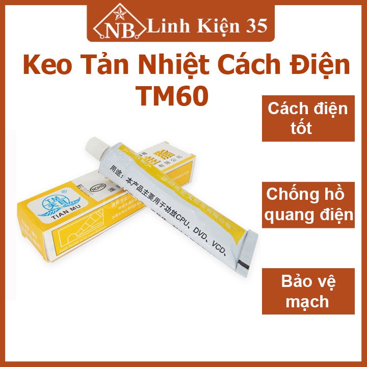 Keo tản nhiệt cách điện TM60, bảo vệ mạch điện toàn diện