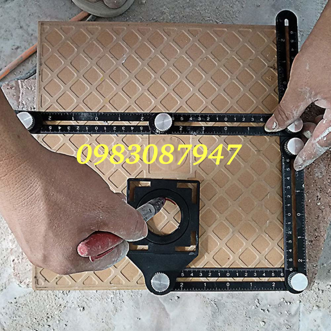 Thước đánh dấu khoan cắt gạch đa năng