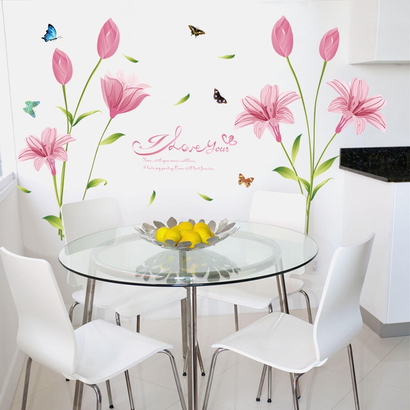 [HCM]DECAL DÁN TƯỜNG HOA ANH THẢO HỒNG