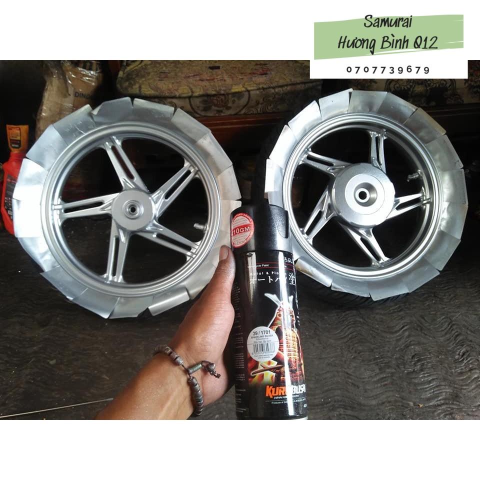 [COMBO] Sơn xịt Samurai màu Bạc Lấp Lánh - 1701 với bóng K1K