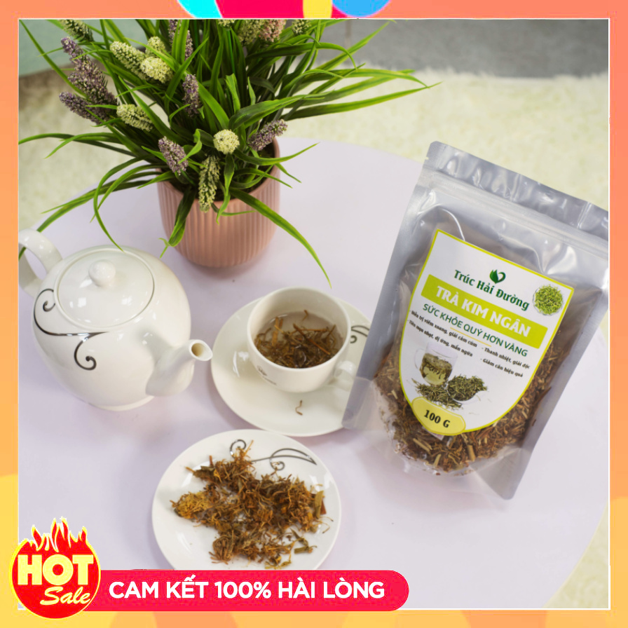 [CHÍNH HÃNG] Trà Detox Hoa Kim Ngân Thải Độc Gan, Thanh Nhiệt, Giải Mụn Nhọt 100g (Loại Đẹp)