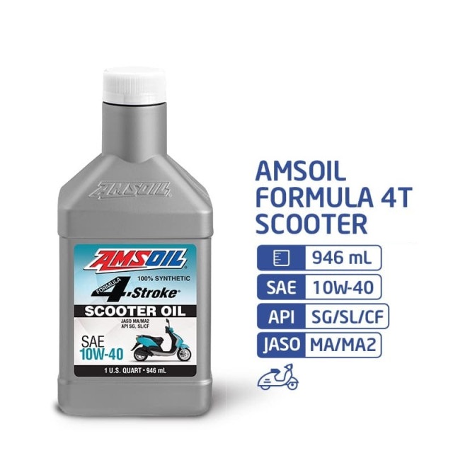 Nhớt Amsoil 10W40 Scooter 4 Stroke chuyên dùng cho xe tay ga cao cấp (020013)