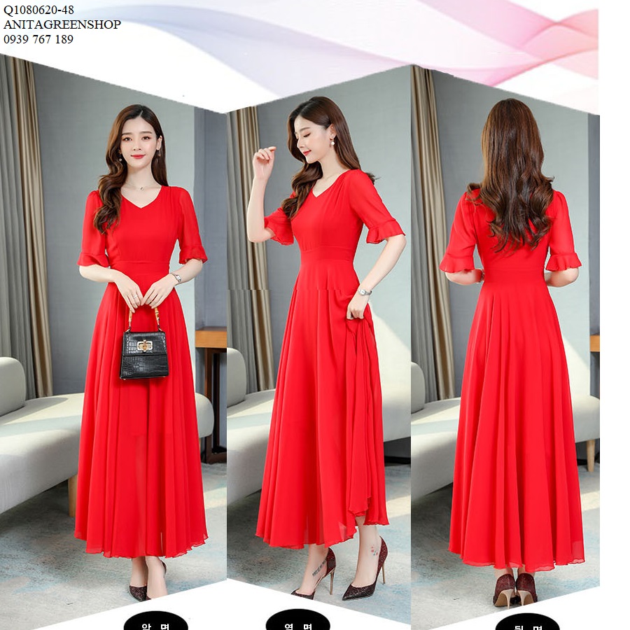 Q1080620 ĐẦM VOAN MAXI THỜI TRANG