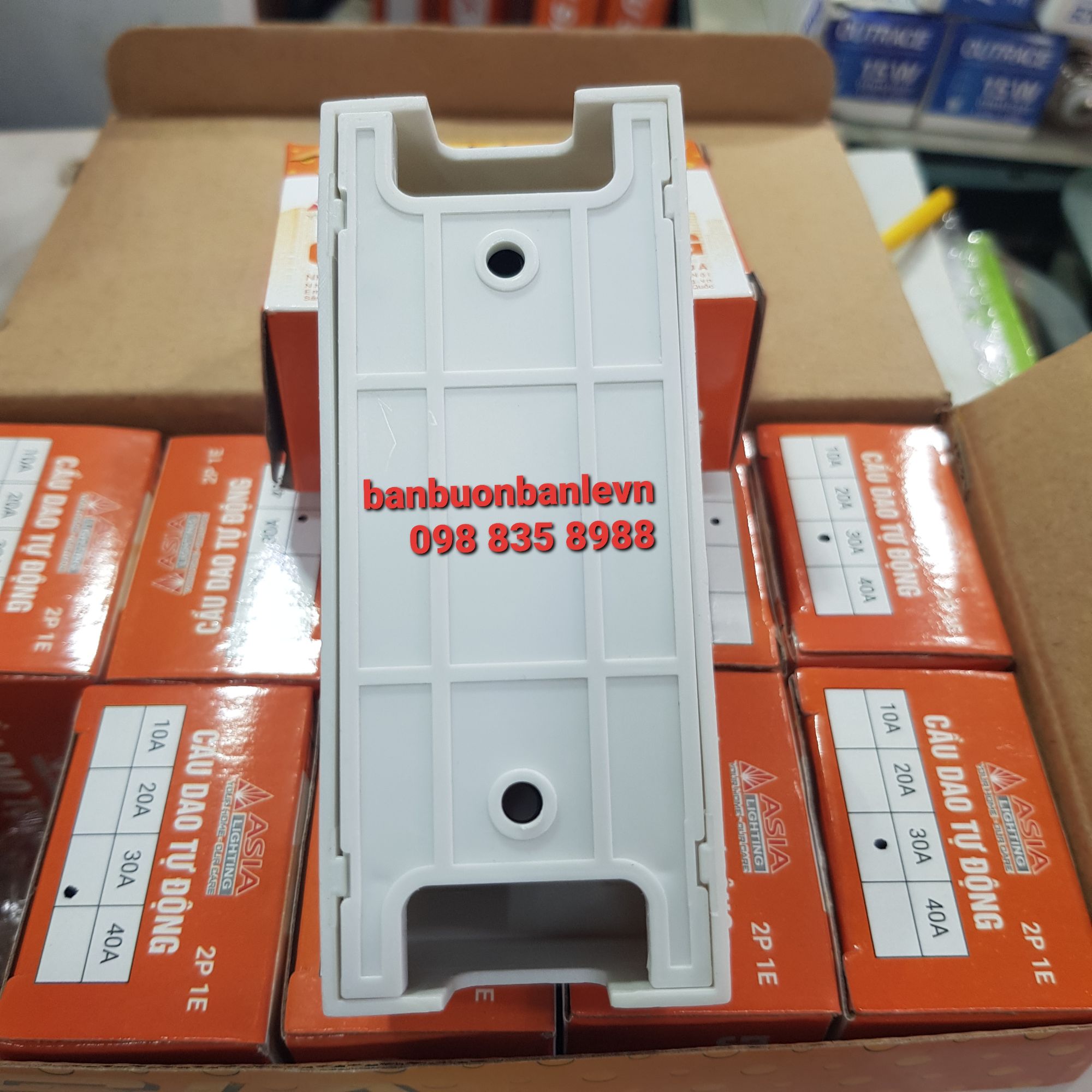Cầu dao tự động  aptomat 2P1E  ASIA