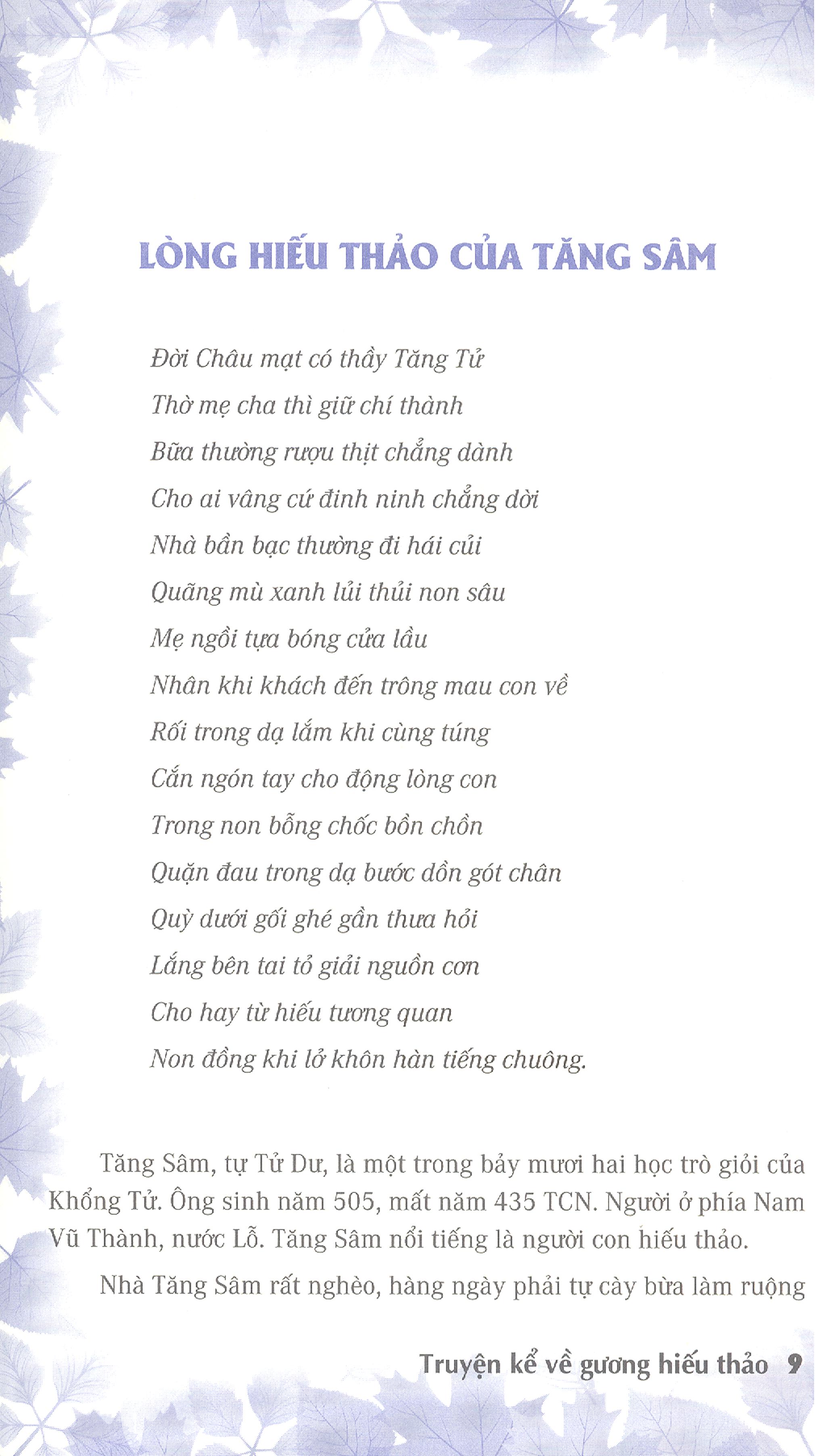 Truyện Kể Về Gương Hiếu Thảo