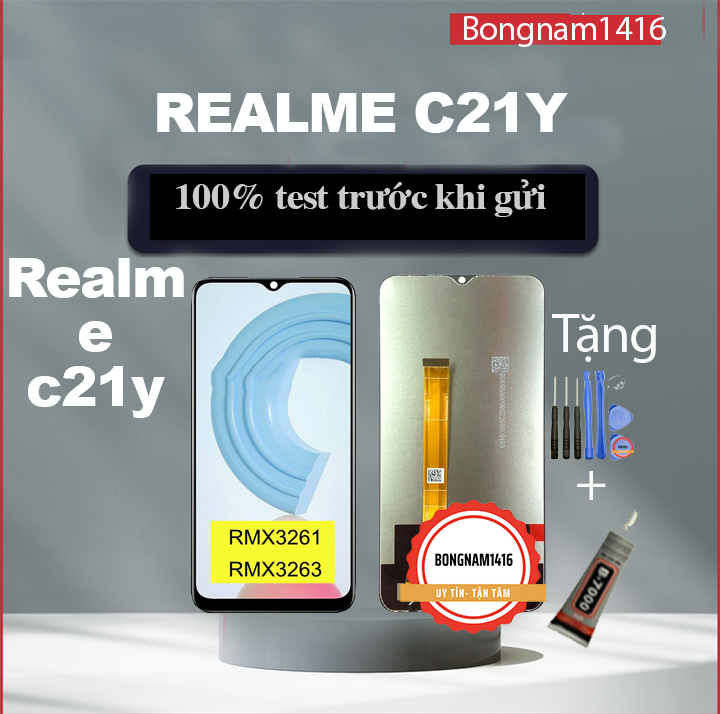 Màn hình oppo realme c21y / realme c25y tặng bộ sửa và keo dán b7000.