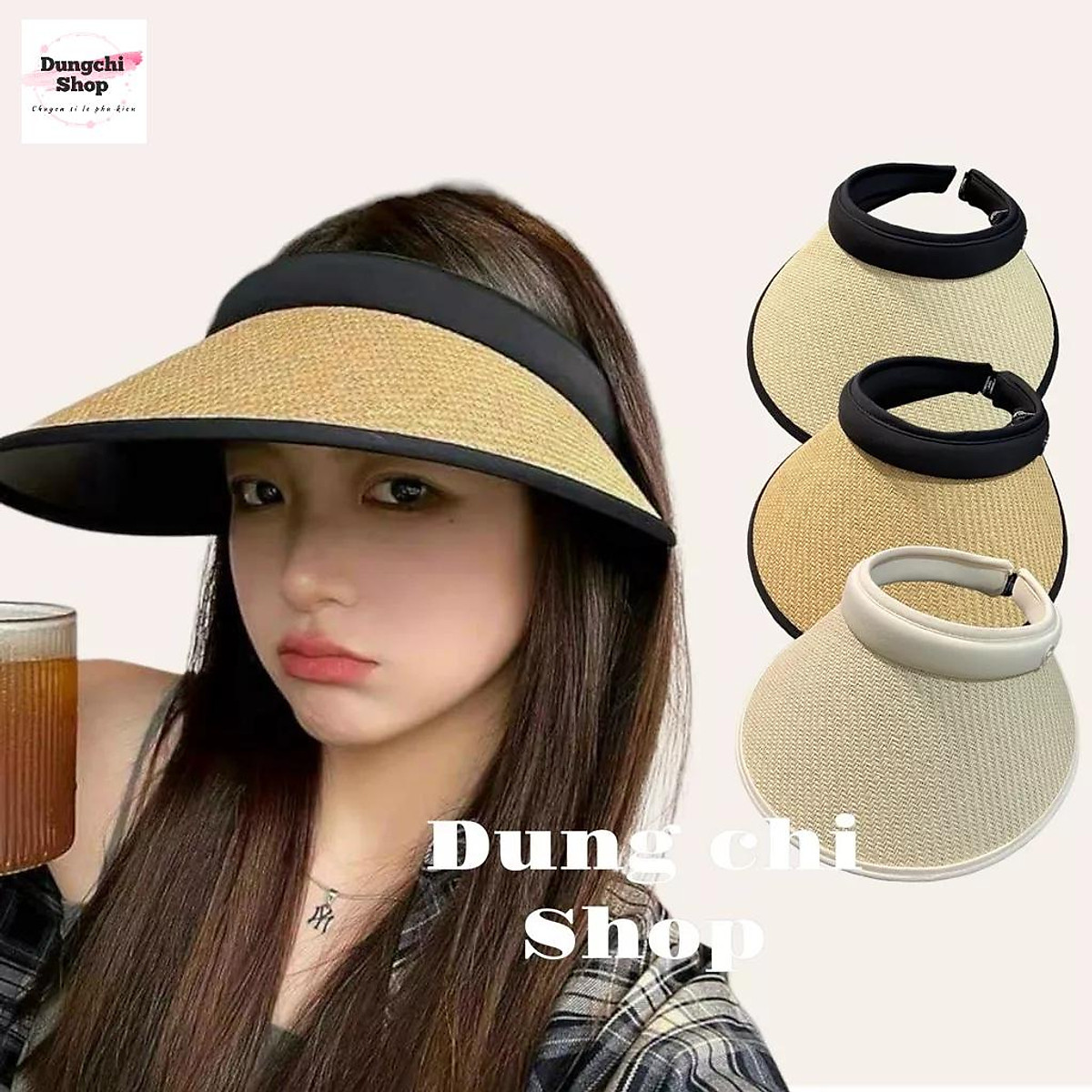 Nón chóp nữ nón cói nửa đầu Hot Trend