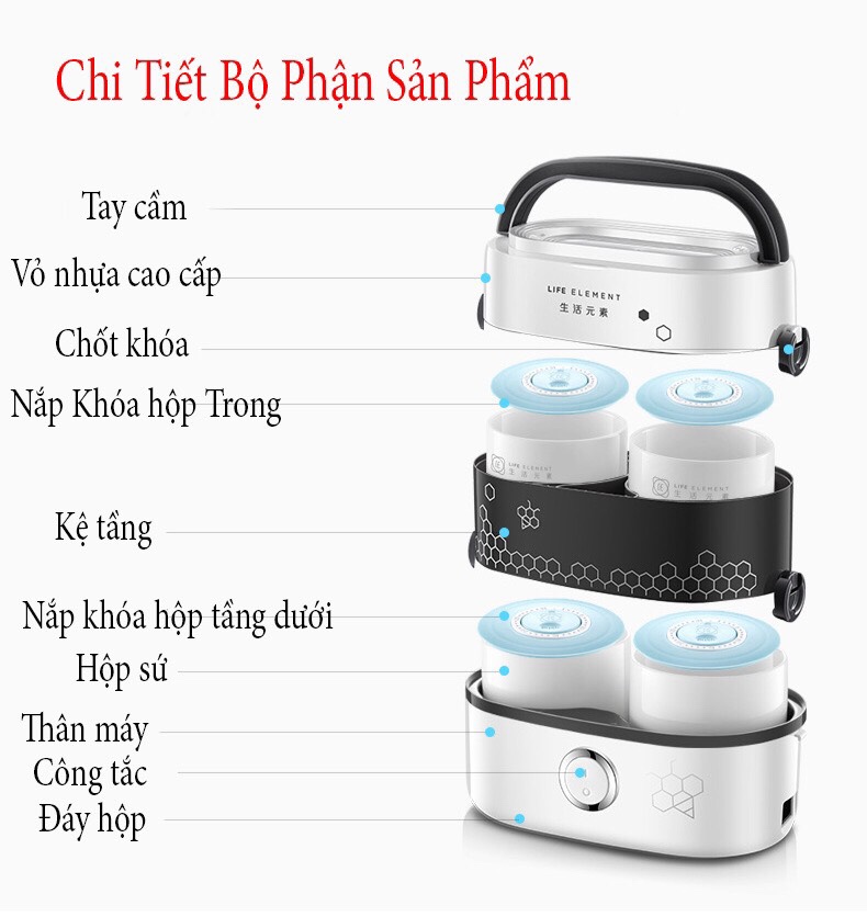 Life Element DFH-F1517 high-quality multi-purpose bento box