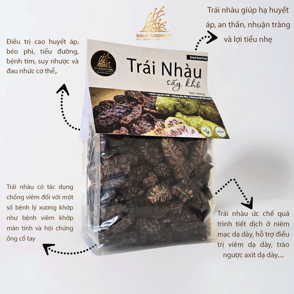 Trái nhàu sấy khô - Dalat Cordyceps