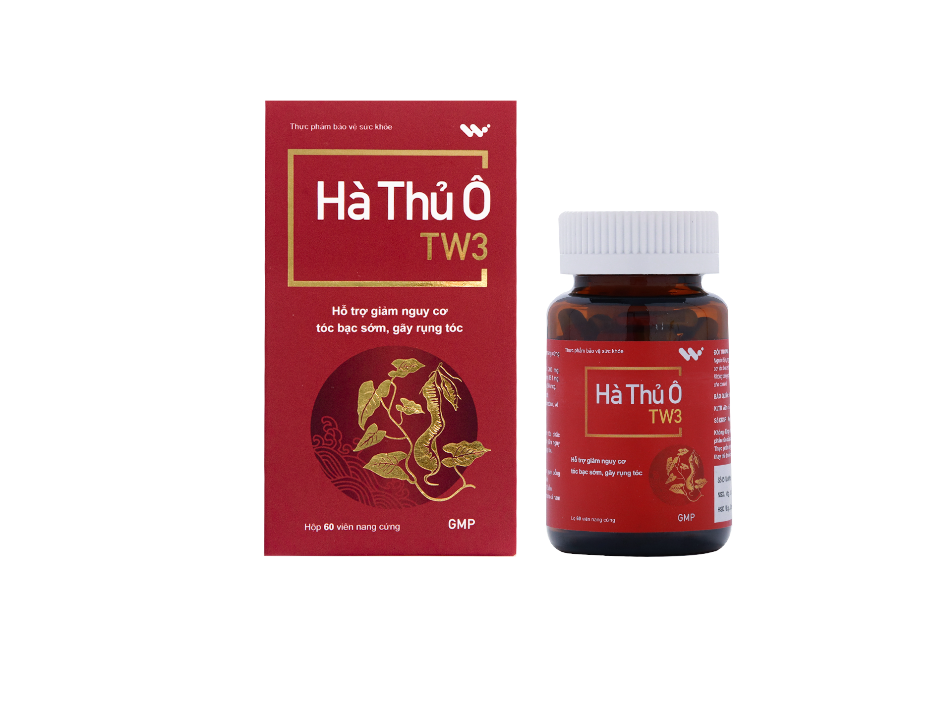 HÀ THỦ Ô TW3 (lọ 60 viên) - Chống Rụng Tóc, Hỗ Trợ Mọc Tóc