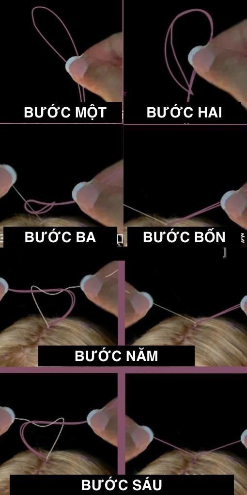 [HCM]Combo 2 tép line tóc kim tuyến cột màu đỏ  (Mua 1 tặng 1. Chọn mẫu tùy thích. 1 tép từ 80-100 sợi dài 50-60cm)