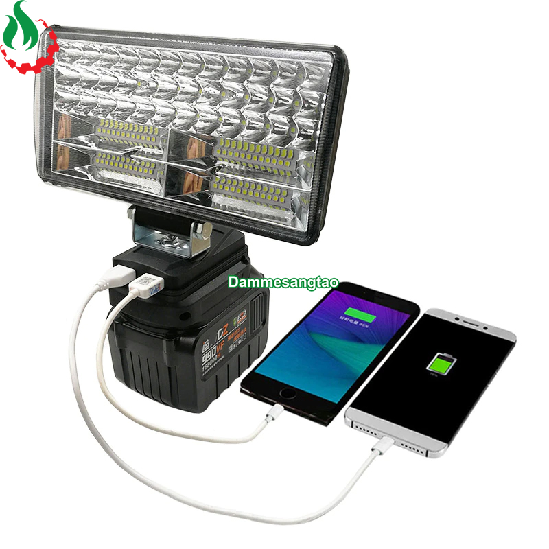 Đèn led siêu sáng chân pin makita có USB (Không pin)