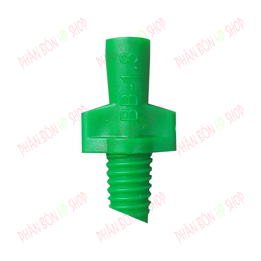 Bộ 100 cái béc tưới 180 độ họng phun 1.8 ly xanh lá