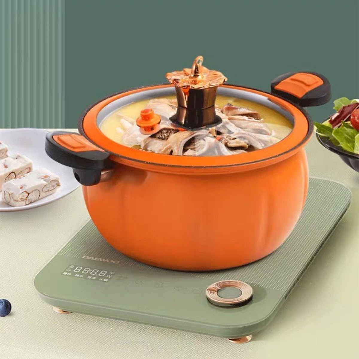 Nồi Áp Suất Bí Ngô Đa Năng 24cm 8 Lít