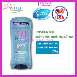 Lăn khử mùi nữ Secret Unscented Clear gel 73g - Mỹ thumbnail