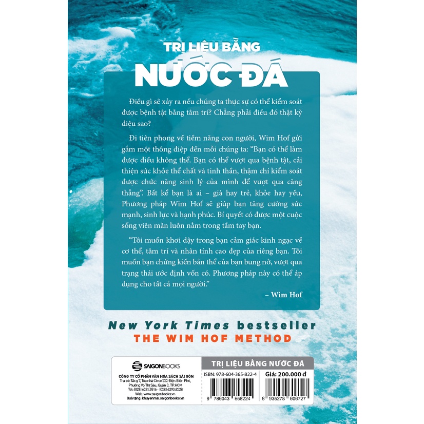 Sách - Trị liệu bằng nước đá - Wim Hof - SaiGonBooks