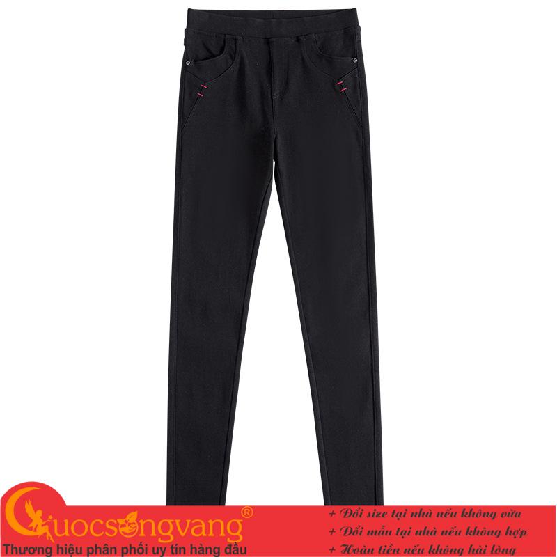 Quần legging jean nữ quần jean legging co giãn lưng thun GLQ132 Cuocsongvang