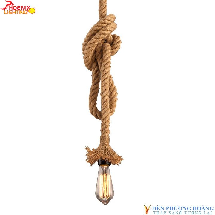 Đèn thả dây thừng một dây 1m (Chưa bóng)