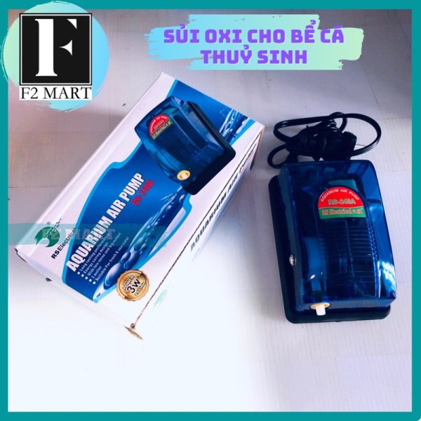 Máy sủi oxy - Sủi oxy bể cá mini VS/ RS/ SOBO 248A nhỏ gọn tiết kiệm điện kèm dây