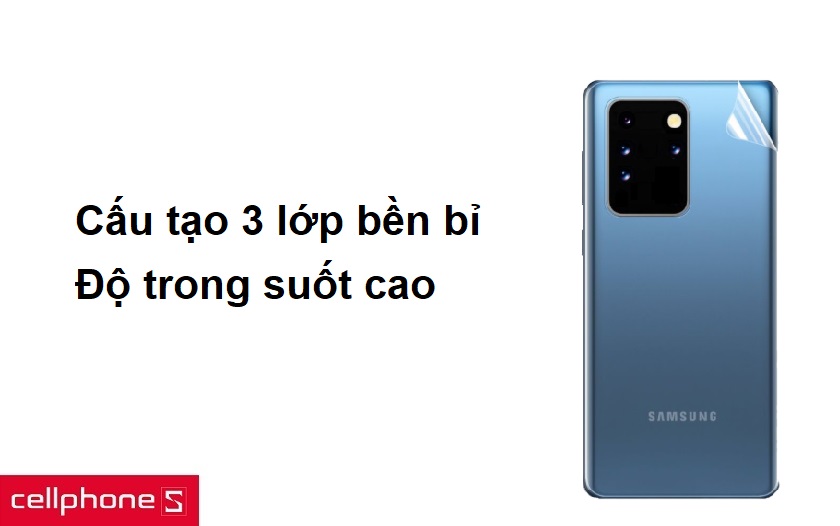 Miếng Dán PPF Mặt Sau Cho Samsung Galaxy S20 Plus, Dán Lưng Samsung