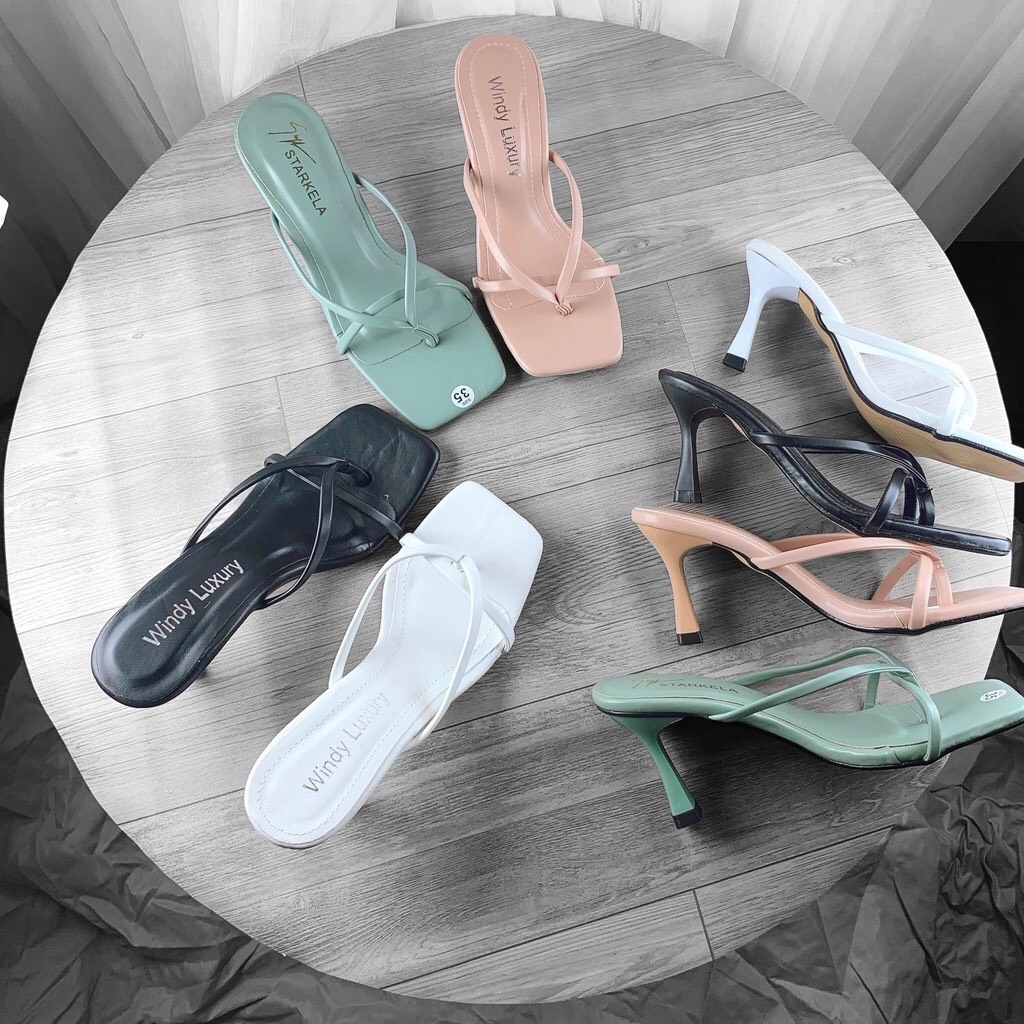 FREE SHIP Guốc nữ cao gót quai mảnh gót đinh 5cm cực sang chảnh, guốc cao gót thời trang Hàn Quốc cực xinh mẫu hot