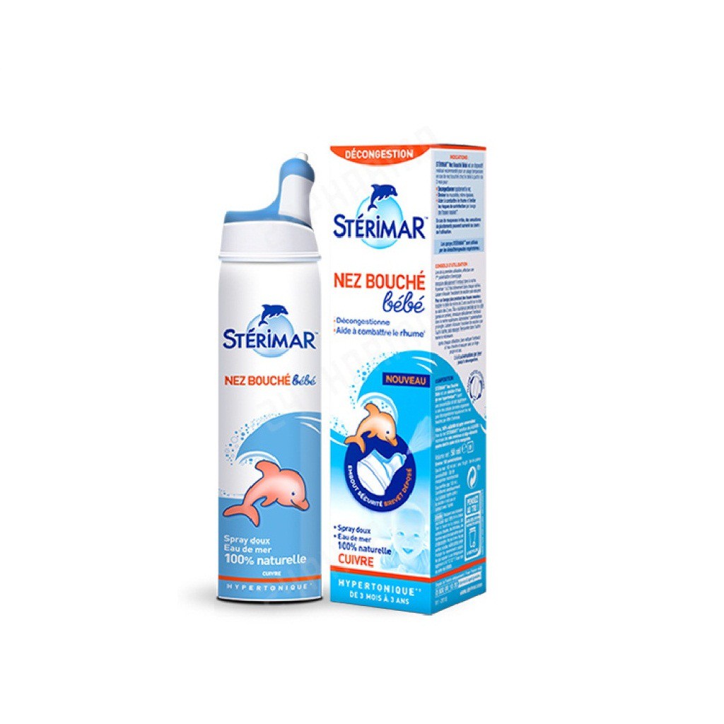 [HCM]Xịt cá heo cam nước Muối Biển Sterimar Pháp 100ml