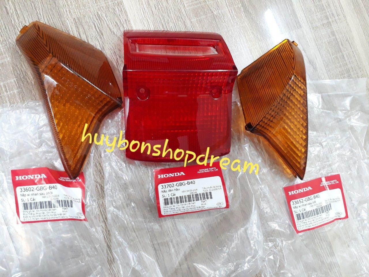 Bộ nắp vỏ hậu và xi nhan sau xe Dream Thái