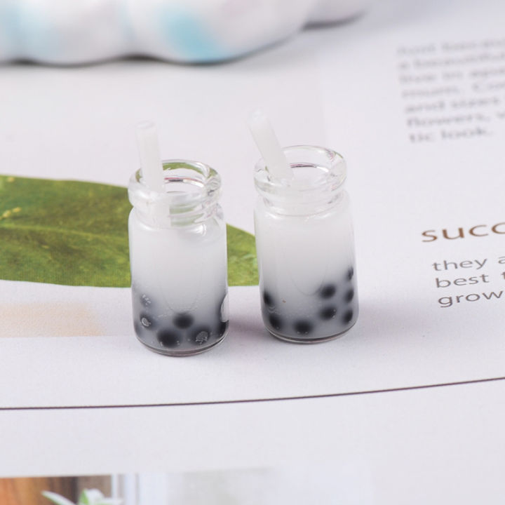 Combo 2 Charm Slime Squishy Trà sữa trân châu đen