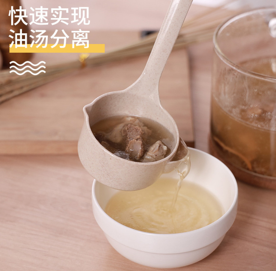 Muỗng canh lúa mạch lọc dầu mỡ 2in1 thông minh