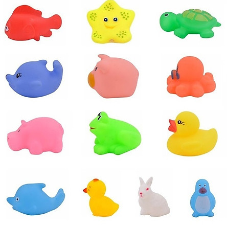 Thú thả chậu tắm cho bé (set 13 con)