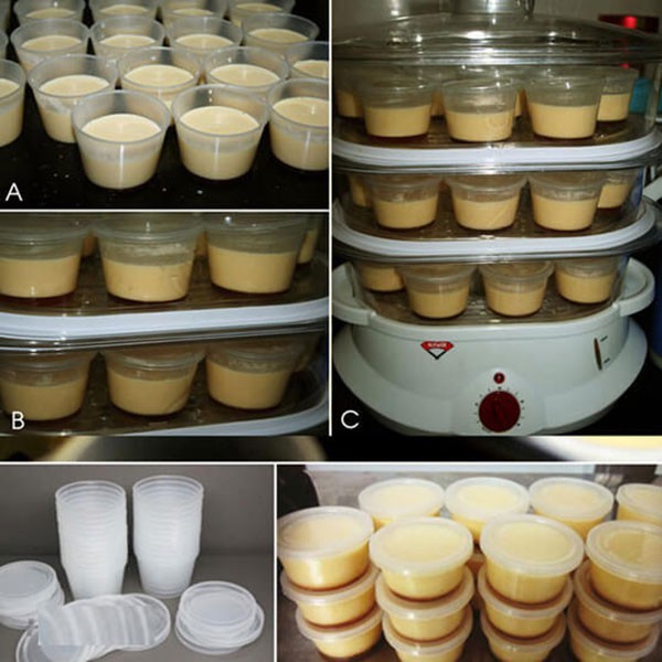 Bộ 50 khuôn làm bánh flan rau câu sữa chua vĩnh trường - khuon lam flan