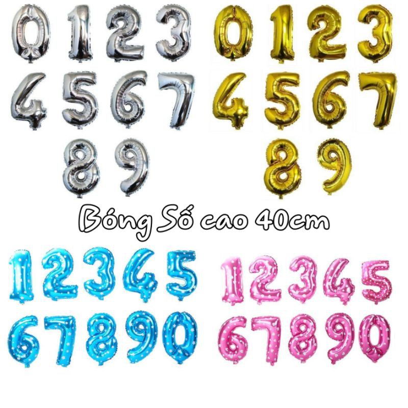 [ Size cao 40cm] Bóng kiếng số trang trí siêu đẹp