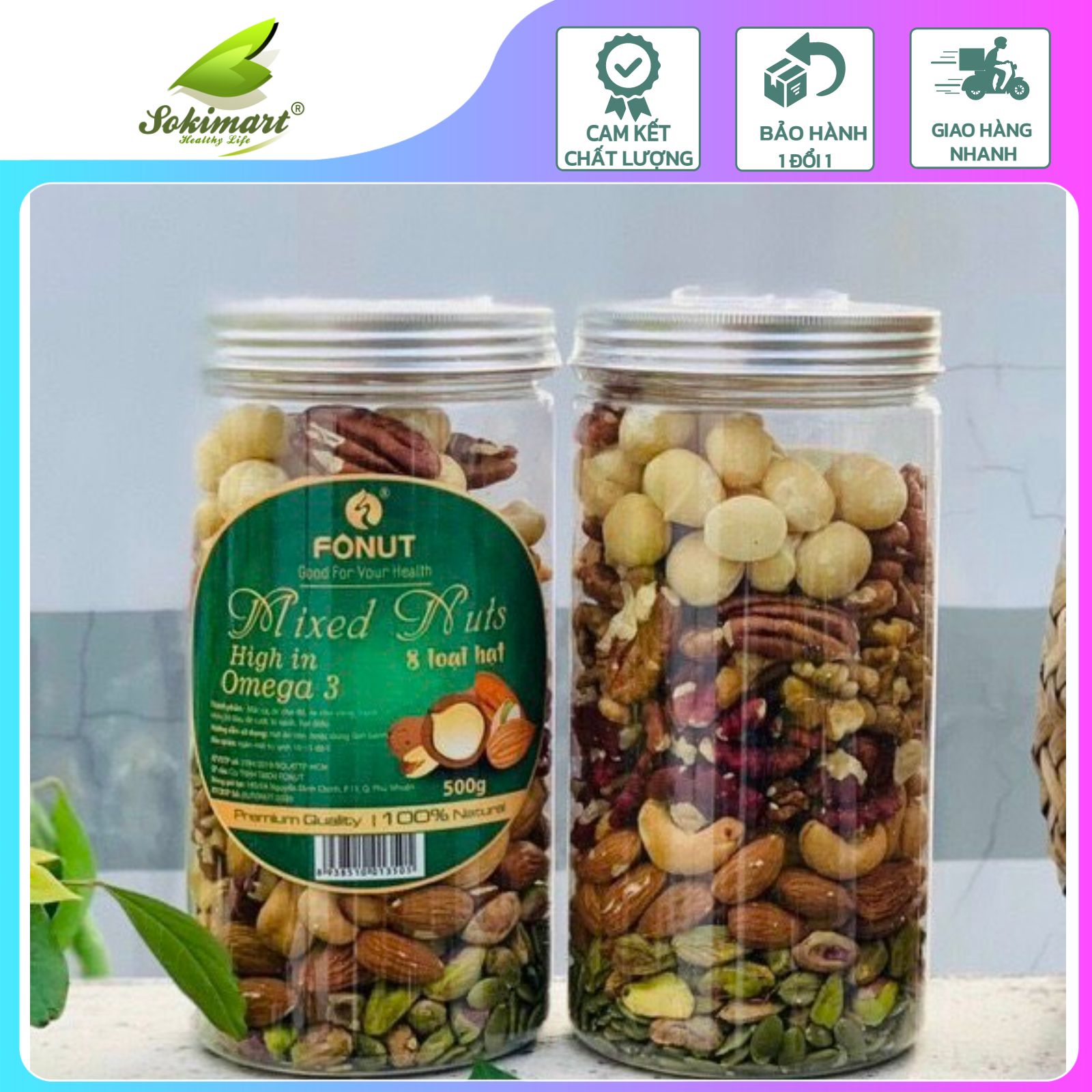 Mix nhân 8 loại hạt dinh dưỡng - 500g
