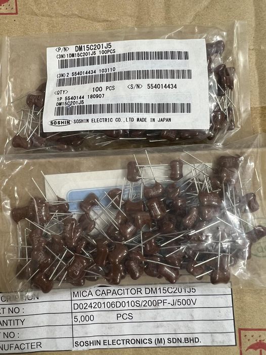 TỤ MICA 1% 200PF 200P 201 / 500V ( TỤ NHẬT HÃNG SOSHIN )